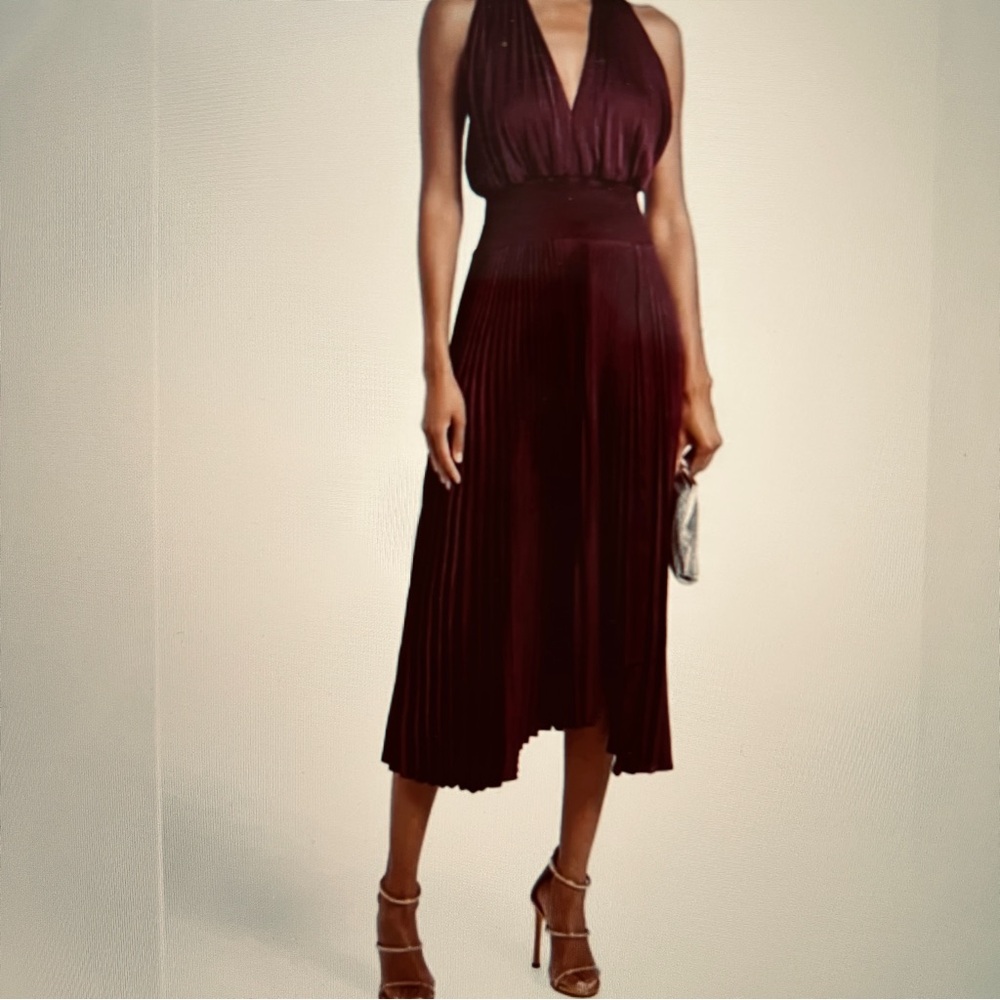 NWOT A.L.C. Rose Burgundy Midi Dress